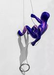 Ancizar Marin Sculptures  Ancizar Marin Sculptures  Male Climber #16 (Purple Swirl)